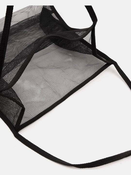 Black Mesh Beach Bag