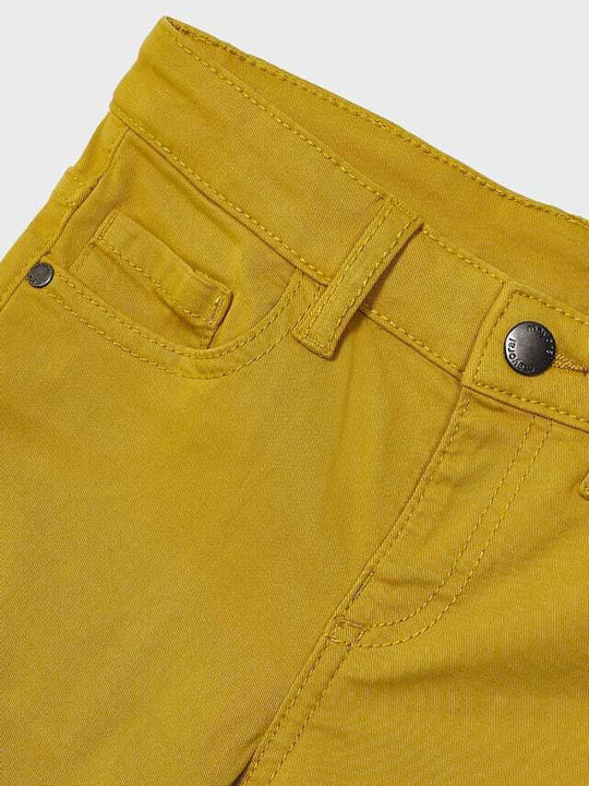 Kids' Fabric Pants Mustard Basic