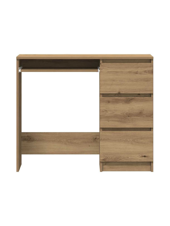 Γραφείο Ξύλινο Καφέ 90x45x76εκ.