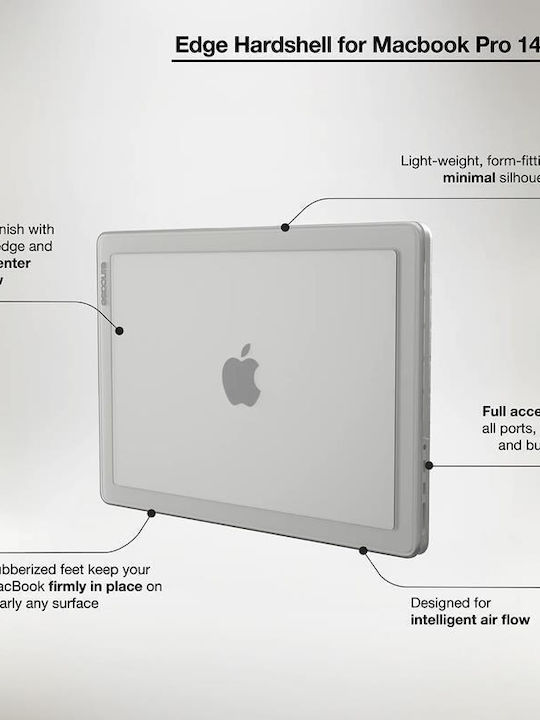Incase Edge Hardshell Case Macbook Pro 14" Case M4 M3 M2 M1 2024-2021 Clear