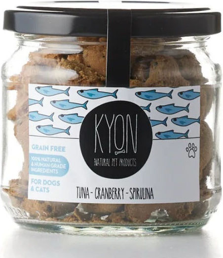 Kyon handgemachte Hunde Leckerlis Thunfisch Preiselbeere Spirulina 140gr