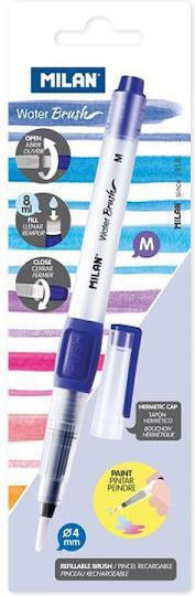 Milan Water Brush Πινέλο Ζωγραφικής Στρογγυλό με Θήκη Νερού Medium