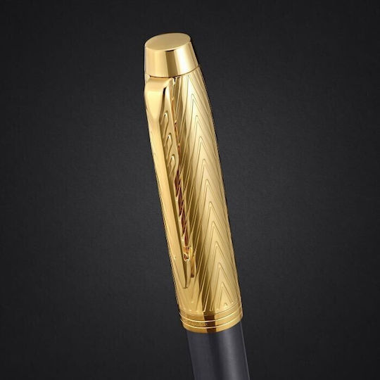 Parker Parker Füllfederhalter Set Mittel Gold mit Blauer Tintenfarbe