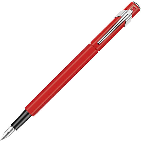 Caran D'ache Ανταλλακτική Μύτη Πένας Medium 1mm Κόκκινη από Αλουμίνιο με Μπλε Μελάνι και με 1 Ανταλλακτικές Μύτες
