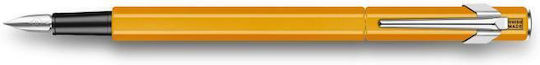 Caran D'ache Writing Pen Medium Orange made of Aluminum with Blue Ink