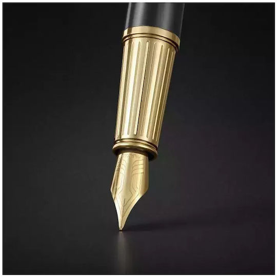 Parker Füllfederhalter Fein Gold aus Messing mit Blauer Tintenfarbe