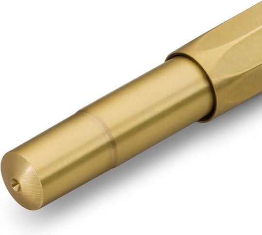 Kaweco Πένα Γραφής Medium Χρυσή από Ορείχαλκο με Μπλε Μελάνι