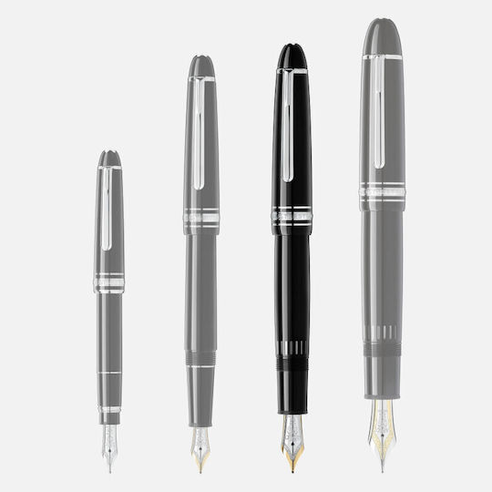 Pix Montblanc Meisterstück 146 cu placare de platină, stilou cu peniță Mb2851, medie, 14k