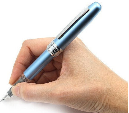 Platinum Writing Pen Fine Blue made of Aluminum with Blue Ink