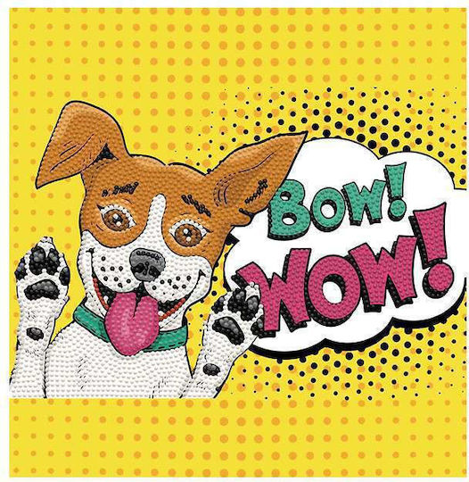 Diamond Dotz Mosaik Hund Diamond Painting Kit mit Rahmen 28x28cm Bogen! Wow!