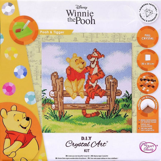 Комплект за кристално изкуство Craft Buddy Kids Crafts Pooh Tigger 30x30см Cbcak-dny702m
