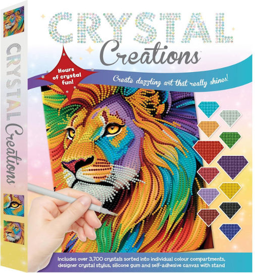 Bookoli Limited Crystal Creations 6: Neon Lion Canvas Diamond Painting Kit