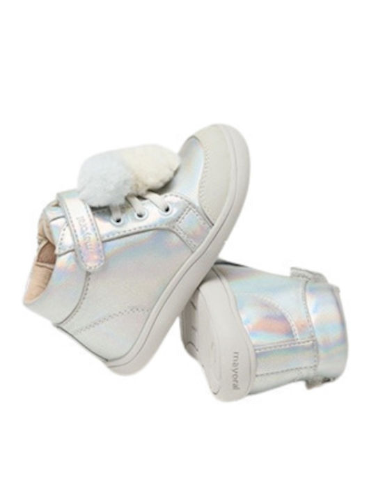 Mayoral Kids Boots with Lace Silver