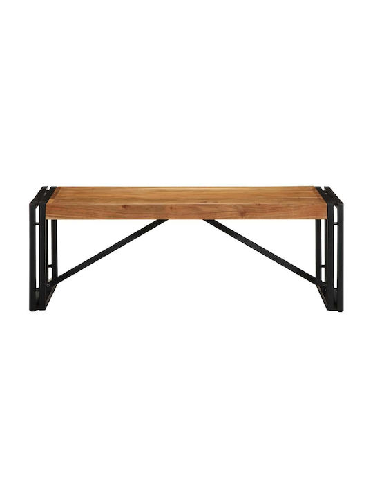 Rectangular Coffee Table from Solid Wood Coffee L100xW50xH35cm.