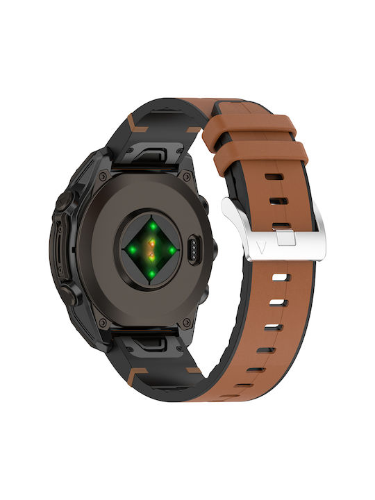 Каишка Techsuit Instinct 2s/2s Solar Approach S70 42mm/fenix 7s Pro Sapphire Solar Techsuit Watchband Quickfit 20mm W071 Кафява 5949419272361