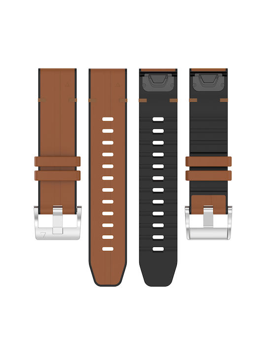 Каишка Techsuit Instinct 2s/2s Solar Approach S70 42mm/fenix 7s Pro Sapphire Solar Techsuit Watchband Quickfit 20mm W071 Кафява 5949419272361