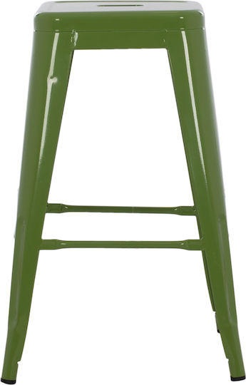 Μεταλλικό Σκαμπό Μπαρ Εξωτερικού Χώρου Melita Light Olive Green 43x43x67cm