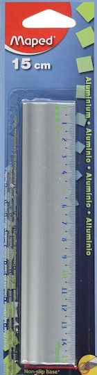 Maped Lineal Aluminium 15cm Aluminium-Untermaß 15cm