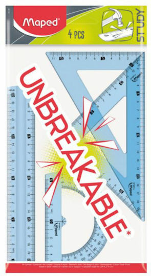 Maped Set of 4 Geometric Instruments Plastic Unbreakable