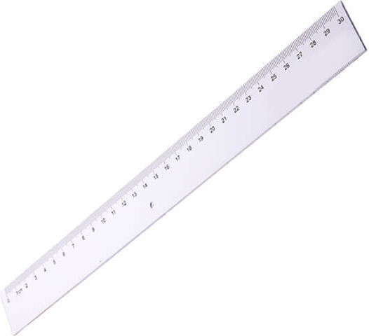 Metron Χάρακας Πλαστικός Διάφανος 30cm
