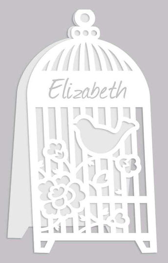 Talking Tables Photo Booth Prop for Party with Theme "Marriage" S-AIR-BIRDCAGEPLCARD