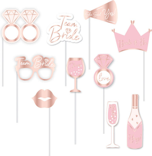 Amscan Photo Booth Prop for Party with Theme "Marriage" Set of 10pcs 9909901