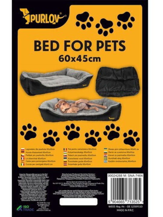 Purlov Sofa Dog Bed Black 60x45cm