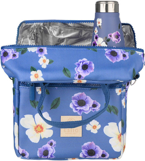 Estia Lunch Bag Save The Aegean Insulated 7L Garden Blue