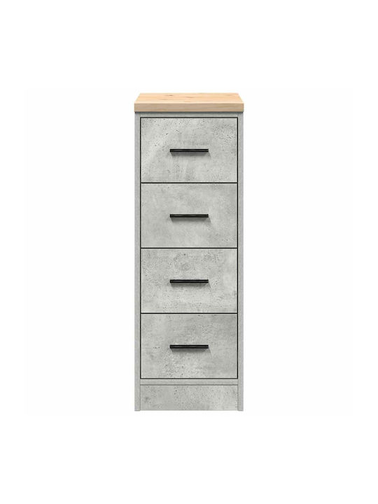 Vidaxl Garage Storage Cabinet 30x51x85 cm Solid Pine Wood Grey