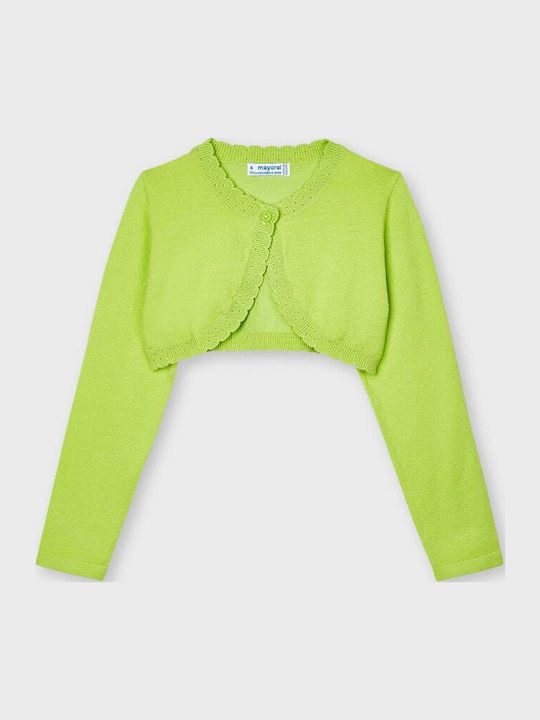 Bolero pentru copii Tricotat verde