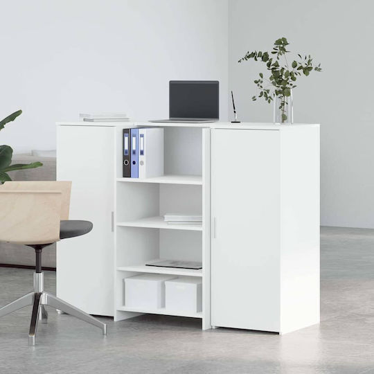 vidaXL Professional Office Reception Desk P135xW50xH103.5cm with Cabinet