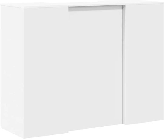vidaXL Professional Office Reception Desk P135xW50xH103.5cm with Cabinet
