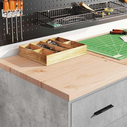 vidaXL Office Storage Drawer from Solid Wood Grey 40x51x85cm