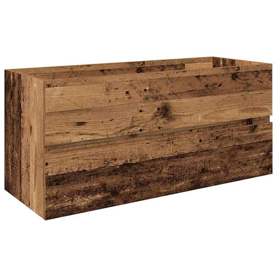 vidaXL Πάγκος με Νιπτήρα Μ100xΒ38.5xΥ45cm Καφέ