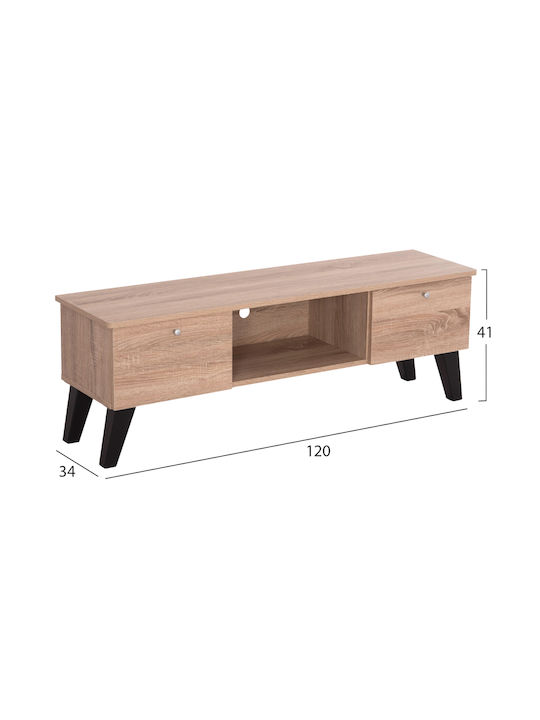 Έπιπλο Τηλεόρασης Iren Sonama Oak-μαύρο Μ120xΠ32.5xΥ33cm
