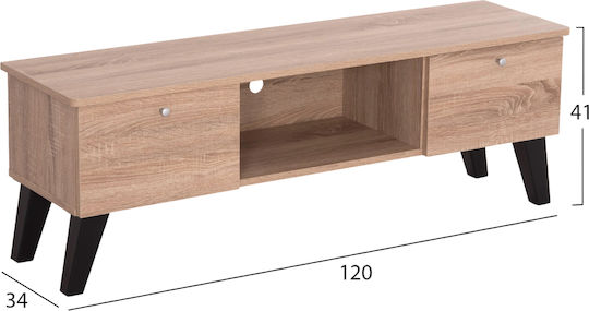 Iren Stand TV De Podea Sonoma Stejar-Negru 120x32.5x33 cm Iren Stand TV De Podea Sonoma Stejar-Negru 120x32.5x33 cm