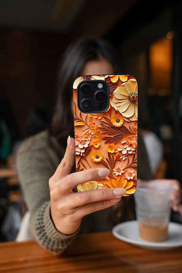 Sonique 3D Flower Series Case for Xiaomi Redmi 13c 4G Poco C65 4G Orange