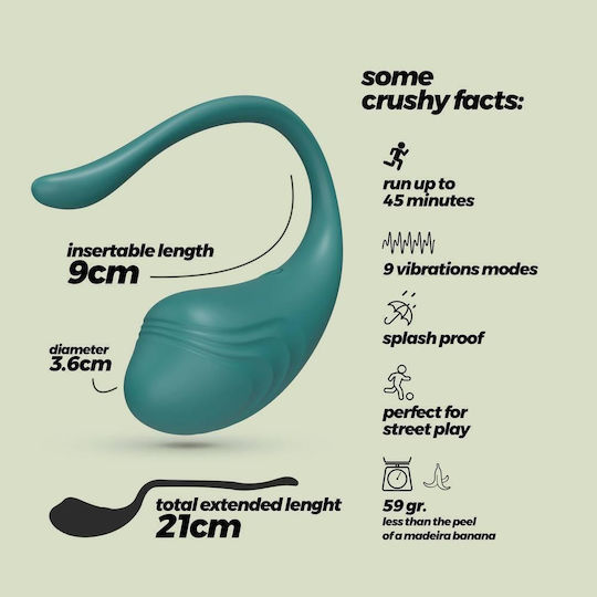 Virgite Klassisch Vibrator mit Fernbedienung Grün