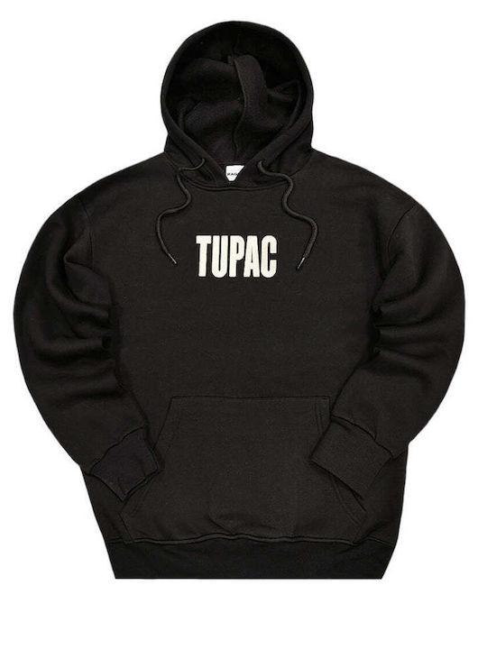 Men's Hoodie Guf Ch-111 Tupac Eyes Hoodie Black