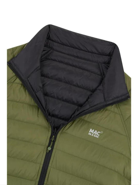 Geacă Puffer Cu Două Fețe Jet Black/Olive