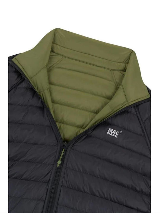 Geacă Puffer Cu Două Fețe Jet Black/Olive