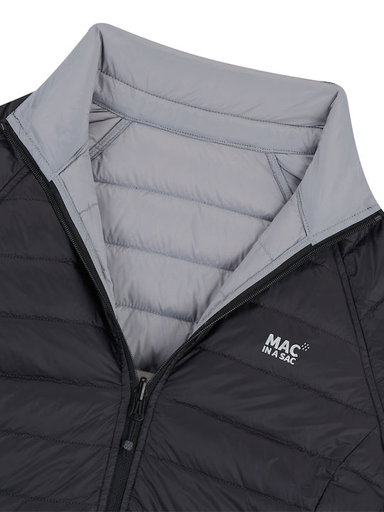 Damen Puffer Jacke Wendbar für Winter Black/Grey