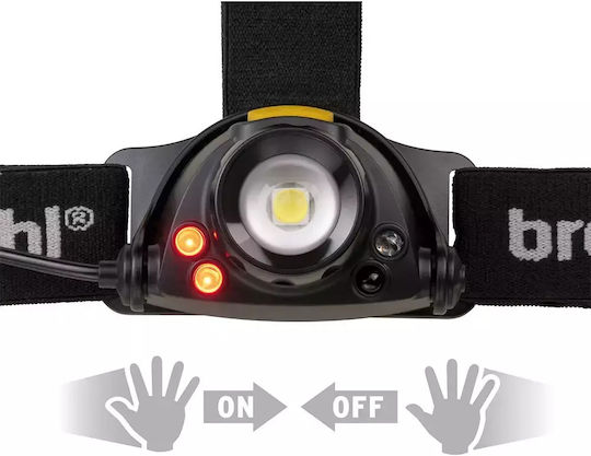 Brennenstuhl Rechargeable Headlamp LED UV IP44 with Maximum Brightness 400lm Black