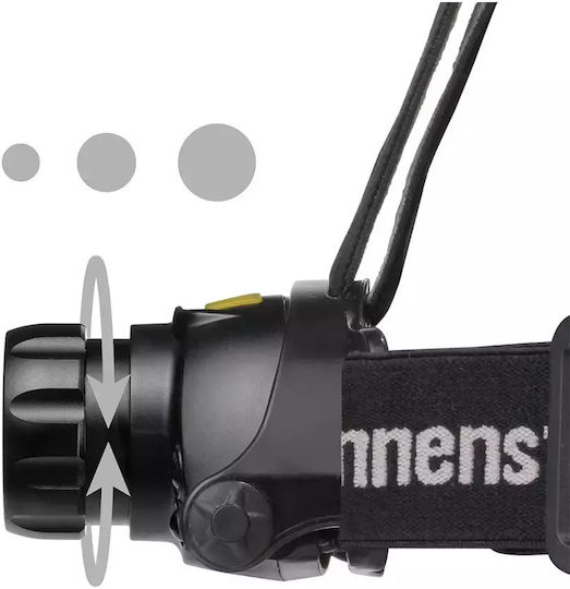 Brennenstuhl Rechargeable Headlamp LED UV IP44 with Maximum Brightness 400lm Black