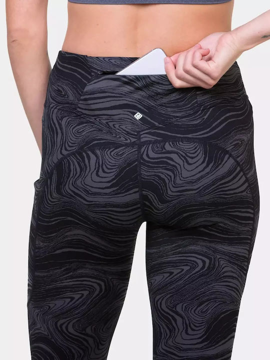 Schulung Frauen Leggings Hochgeschnitten Black/charcoal