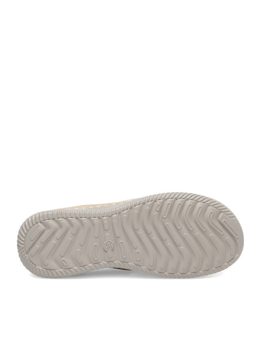 Damenplattformen Beige