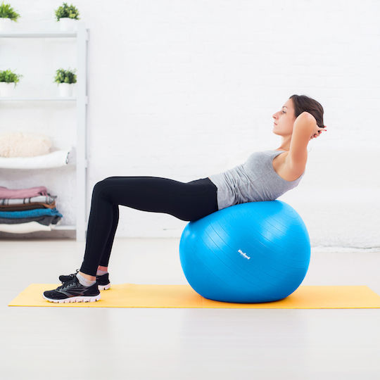 Ball Pilates 65cm 0.8kg in Blau Farbe