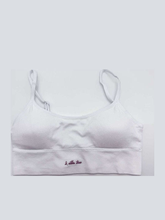 Ribbed Underwear Set Bustier High-Waisted Panty White