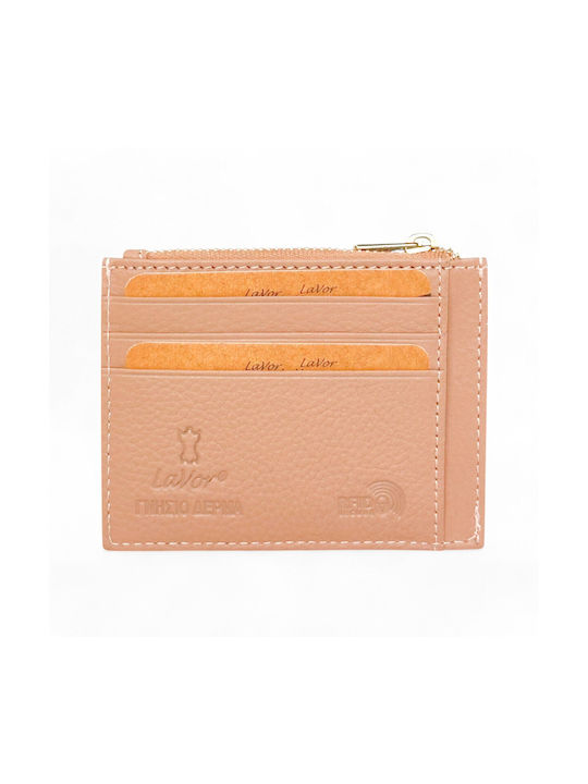 Lavor Small Leather Women's Wallet with RFID Pink