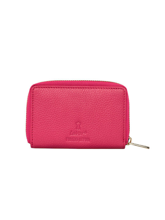 Lavor Small Leather Women's Wallet with RFID Fuchsia